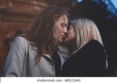 A romantic walk. couple in love - Shutterstock ID 685111441