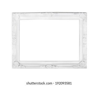Romantic white frame, isolated