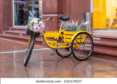 yellow bike basket