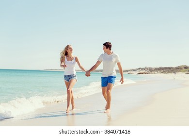 Lesbian Couple Running On Beach Stock Photo 54070921 | Shutterstock