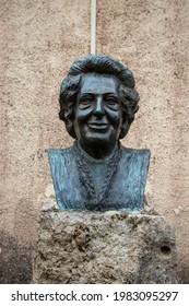 Romanya De La Selva, Spain: 05 30 2021: Bust Of Mercè Rodoreda, Catalan Writer.