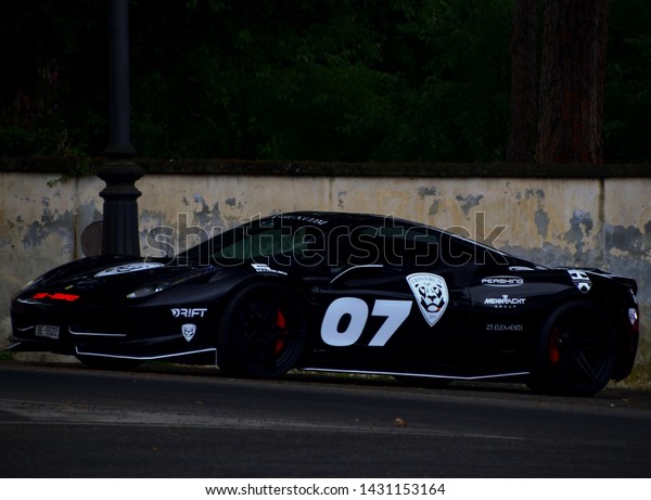Rome - 06.22.2019 - Sports Car in Villa Borghese\
- Ferrari