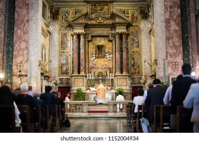 Rome - 7 September 2017 - Celebration Of The Holy Mass Vetus Ordo, Mass In Latin, In The Days Of The Pilgrimage Summorum Pontificum Decennial.