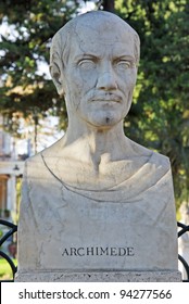 Rome Archimedes Statue At Borghese Villa