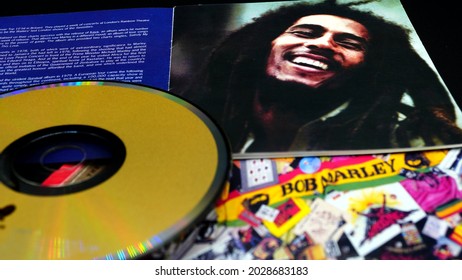 Rome, August 20th 2021: Covers And CD By Reggae Legend BOB MARLEY. He Helped Develop And Spread Reggae Music Around The World, Outside Of Jamaica