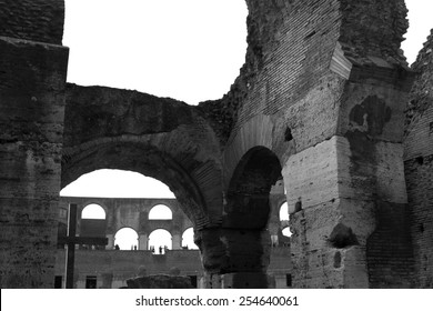 	Rome. City Landscape. Places Of Interest. Attractions.
Black And White Photo