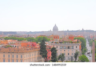 Rome City View From Pincian Hill Rome Italy