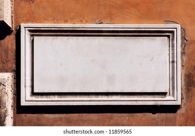 Rome, Empty Street Sign - Space For Text -