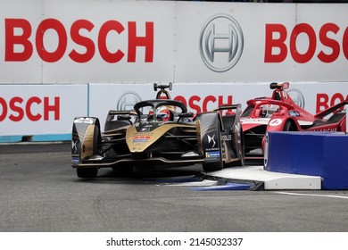 Rome, Italy - 08.04 2022:  Jean Eric Vergne DS Techeetah During ABB FORMULA E, FIA WORLD CHAMPIONSHIP  2022 ROME E-PRIX RACE In EUR Rome On April 2022