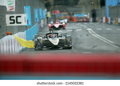 Rome, Italy - 08.04 2022:  Jean Eric Vergne DS Techeetah  During ABB FORMULA E, FIA WORLD CHAMPIONSHIP  2022 ROME E-PRIX RACE In EUR Rome On April 2022