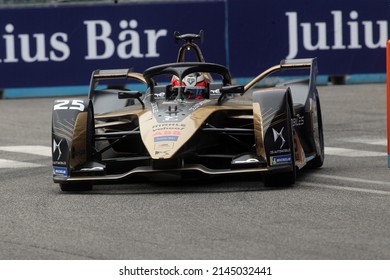 Rome, Italy - 08.04 2022: Jean Eric Vergne DS Techeetah During QUALYFING ABB FORMULA E, FIA WORLD CHAMPIONSHIP  2022 ROME E-PRIX RACE In EUR Rome On April 2022