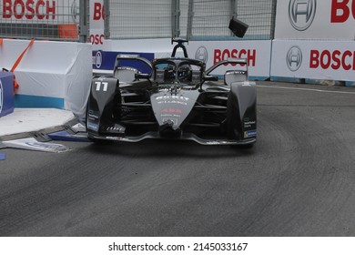 Rome, Italy - 08.04 2022:  Lucas Di Grassi Rokit Venturi Racing During ABB FORMULA E, FIA WORLD CHAMPIONSHIP  2022 ROME E-PRIX RACE In EUR Rome On April 2022