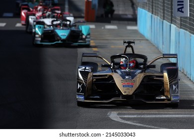 Rome, Italy - 10.04 2022:  Jean Eric Vergne DS Techeetah ABB FORMULA E, FIA WORLD CHAMPIONSHIP  2022 ROME E-PRIX RACE In EUR Rome On April 2022