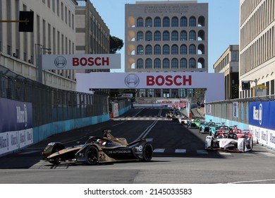 Rome, Italy - 10.04 2022:  Jean Eric Vergne DS Techeetah ABB FORMULA E, FIA WORLD CHAMPIONSHIP  2022 ROME E-PRIX RACE In EUR Rome On April 2022