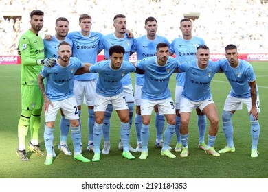 ROME, Italy - 14.08.2022: Lazio Team In  The Italian TIM Serie A Football Match Between SS LAZIO VS FC BOLOGNA At Olimpic Stadium In Rome.
