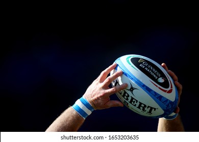 Rome, Italy, 22.02.2020: Official Rugby Ball  Of The 2020 Guinnes Six Nations Championship Round 3 Rugby Match Between Italy And Scotland At Olympic Stadium In Rome.