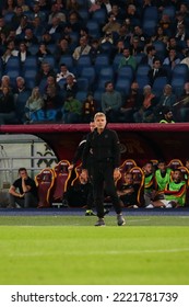 Rome, Italy 9th October 2022: Marco Baroni Of U.S. Lecce During The Italian Serie A 202223 Football Match Between AS Roma And US Lecce At The Olimpico Stadium