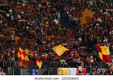 Rome, Italy 9th October 2022: AS Roma Fans During The Italian Serie A 202223 Football Match Between AS Roma And US Lecce At The Olimpico Stadium