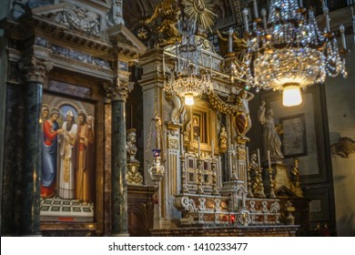 Rome, Italy - April 01,2019 : Capitol Hill. Inside The Church Of Santa Maria Aracoeli.