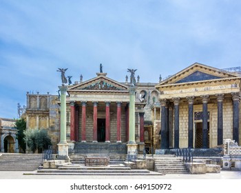 Rome, Italy, April, 1st, 2017: Reconstruction Of Ancient Rome For The HBO Rome Serie In The Cinecitta Studios. Cinecitta Is A Large Film Studio In Rome That Is Considered The Hub Of Italian Cinema.