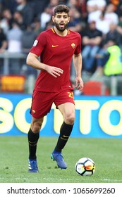 ROME, ITALY - APRIL 7,2018:Federico Fazio during football match serie A League 2017/2018 between AS Roma vs Fiorentina at the Olimpic Stadium in Rome.