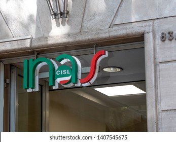 Rome, Italy - August 13, 2018: Italian INAS (Istituto Nazionale Di Assistenza Sociale), Charitable Institution Of The Italian Confederation Of Workers' Trade Unions (CISL)