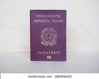 ROME, ITALY - CIRCA AUGUST 2020: Italian Passport Identity Document With Electronic Chip From Italy, Europe