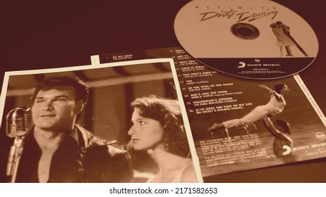 Rome, Italy - December 06, 2019: CD And Artwork Of The Ost Of DIRTY DANCING. 1987 Film Directed By Emile Ardolino And Starring Patrick Swayze And Jennifer Gray