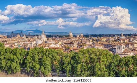 Rome Italy High Angle View Panorama City Skyline