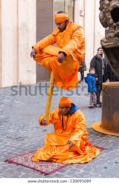 Rome Italy January 27 Indian Fakirs Stock Photo (Edit Now) 130095089