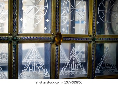 Rome, Italy - July 11 2018: Close Up Of Crystal Shrine