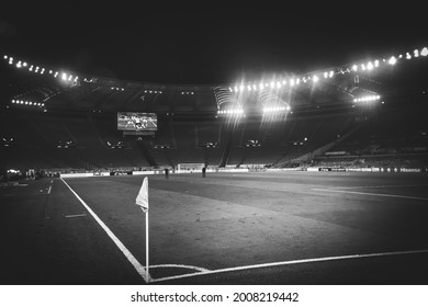 ROME, Italy - JULY 3, 2021: European Football Championship UEFA EURO 2020. Stadium Stadio Olimpico General View During The Football Match Between Team Of The England Vs Ukraine, Italy