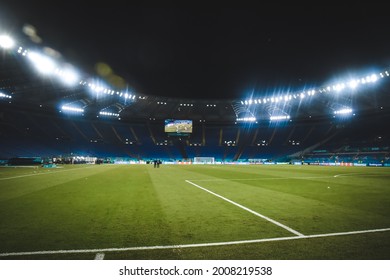 ROME, Italy - JULY 3, 2021: European Football Championship UEFA EURO 2020. Stadium Stadio Olimpico General View During The Football Match Between Team Of The England Vs Ukraine, Italy