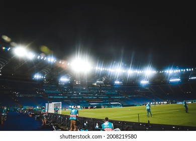 ROME, Italy - JULY 3, 2021: European Football Championship UEFA EURO 2020. Stadium Stadio Olimpico General View During The Football Match Between Team Of The England Vs Ukraine, Italy