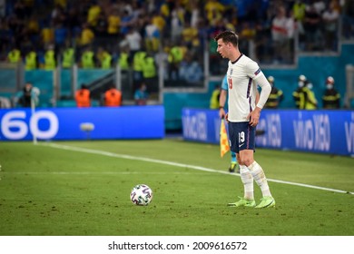 ROME, Italy - JULY 3, 2021: European Football Championship UEFA EURO 2020. Mason Mount Player In Action During The Football Match Between National Team Of The England Vs Ukraine, Italy