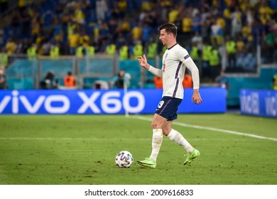 ROME, Italy - JULY 3, 2021: European Football Championship UEFA EURO 2020. Mason Mount Player In Action During The Football Match Between National Team Of The England Vs Ukraine, Italy