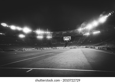 ROME, Italy - JULY 3, 2021: European Football Championship UEFA EURO 2020. Stadium Stadio Olimpico General View During The Football Match Between Team Of The England Vs Ukraine, Italy