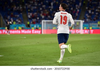 ROME, Italy - JULY 3, 2021: European Football Championship UEFA EURO 2020. Mason Mount Player In Action During The Football Match Between National Team Of The England Vs Ukraine, Italy