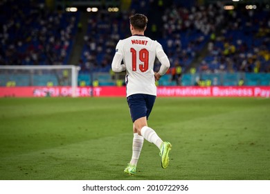 ROME, Italy - JULY 3, 2021: European Football Championship UEFA EURO 2020. Mason Mount Player In Action During The Football Match Between National Team Of The England Vs Ukraine, Italy