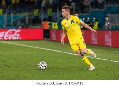 ROME, Italy - JULY 3, 2021: European Football Championship UEFA EURO 2020. Viktor Tsygankov Player In Action During The Football Match Between National Team Of The England Vs Ukraine, Italy