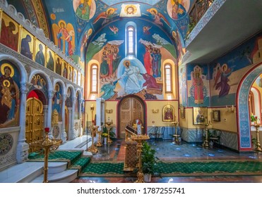 Rome, Italy - July 30th 2020 - Home Of The Vatican And Main Center Of Catholicism, Rome Displays Dozens Of Wonderful Churches. Here In Particular Santa Caterina Martire, A Russian Orthodox Church