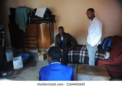 Rome, Italy - June 12nd, 2015: Everyday Life In A Spontaneous Refugee Camp In The Periphery Of Rome