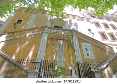 ROME ITALY - JUNE 13, 2019: Santa Maria Della Concezione Dei Cappuccini Church Rome Italy