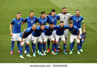 ROME, ITALY - June 20, 2021: 
Players Of Italy Pose For A Team Photograph Prior To The UEFA Euro 2021
Italy V Wales At Olimpico Stadium.
