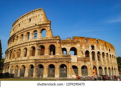 ROME, ITALY, June 2008, Tourist at Colosseum in a long shot - Shutterstock ID 1299290473