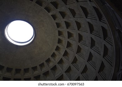 Rome, Italy - June 27, 2017 : Pantheon Oculus