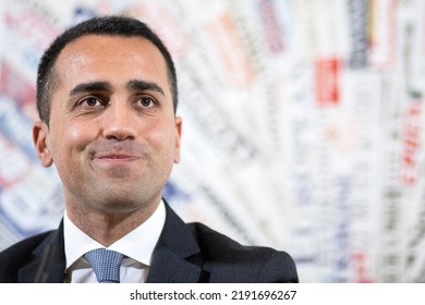 Rome, Italy - March 13, 2018: Italian Politician Luigi Di Maio During A Press Conference In Rome. 

