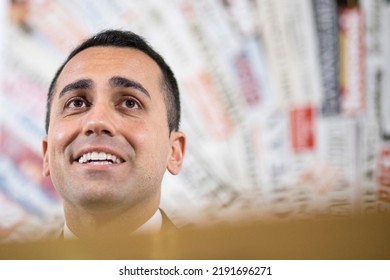 Rome, Italy - March 13, 2018: Italian Politician Luigi Di Maio During A Press Conference In Rome. 

