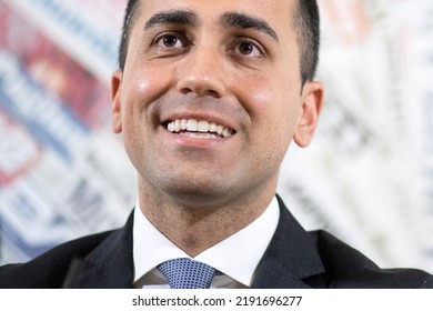 Rome, Italy - March 13, 2018: Italian Politician Luigi Di Maio During A Press Conference In Rome. 

