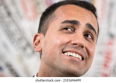 Rome, Italy - March 13, 2018: Italian Politician Luigi Di Maio During A Press Conference In Rome. 

